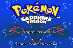 Pokemon Surprising Sapphire Title Screen